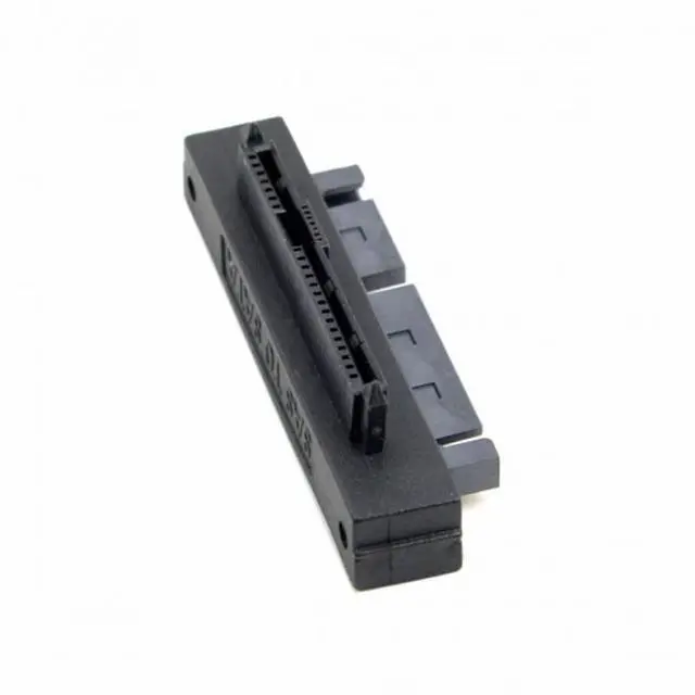 Alt view image 2 of 5 - Right Angled 90 Degree SFF-8482 SAS 22 Pin to 7 Pin + 15 Pin SATA Hard Disk Drive Raid Adapter