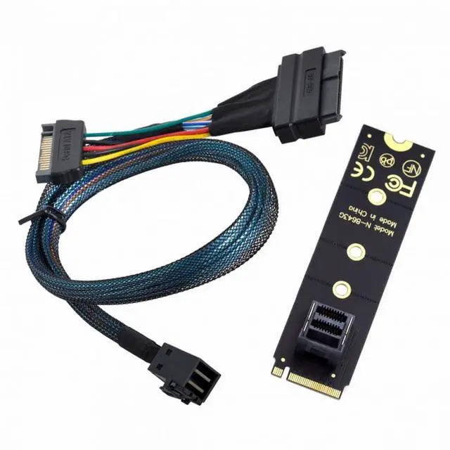 Alt view image 3 of 5 - 22X80mm 2280 M.2 SFF-8643 Card and U.2 U2 SFF-8639 NVME PCIe SSD Cable PCI-E 3.0 4.0 for Mainboard SSD