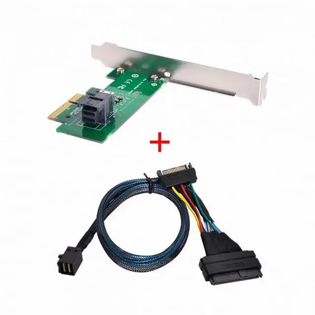 Main image of PCI-E 3.0 4.0 to SFF-8643 Card Adapter and U.2 U2 SFF-8639 NVME PCIe SSD Cable for Mainboard SSD