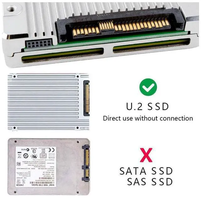 Alt view image 2 of 5 - U.2 U2 SFF-8639 68Pin Connector NVME PCIe4.0 PCI-E5.0 SSD Cable Male to Female Socket Extension 50cm