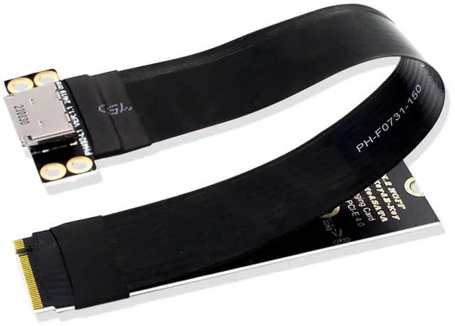 Main image of 2280 NGFF PCI-E4.0 M.2 M-key to Oculink SFF-8612 SFF-8611 Host Cable 15cm for NVME U.2 SSD eGPU