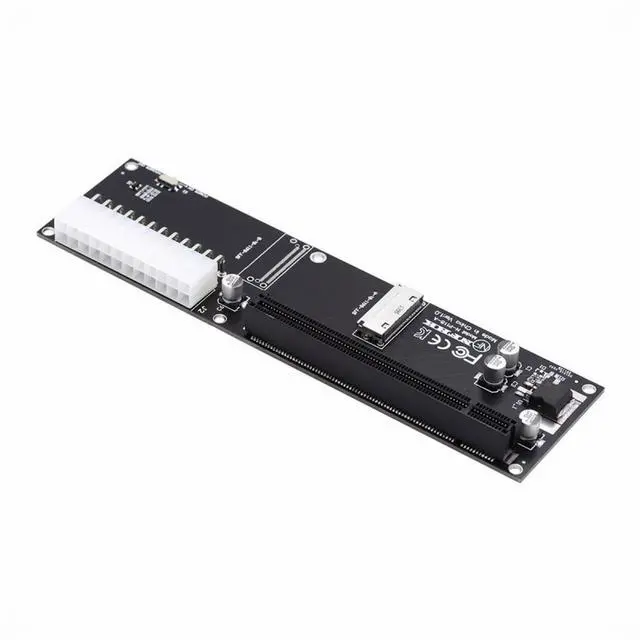 Alt view image 4 of 5 - 8x Oculink SFF-8612 8611 to PCIE PCI-Express 16x Adapter with ATX 24pin Power Port for Mainboard Graphics Card