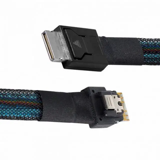 Alt view image 5 of 5 - OcuLink PCIe PCI-Express SFF-8611 4i to SFF-8654 Slimline SSD Data Active Cable 50cm