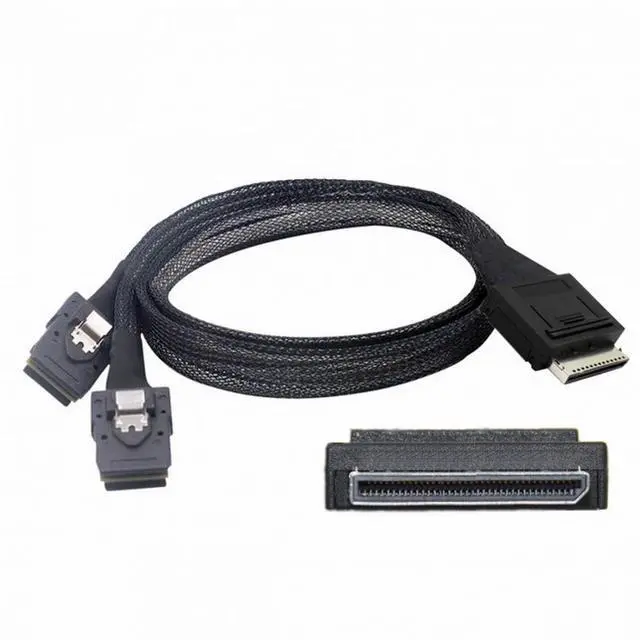 Main image of OCuLink PCIe PCI-Express SFF-8611 8x 8-Lane to Dual SFF-8087 4x SSD Data Active Cable 50cm