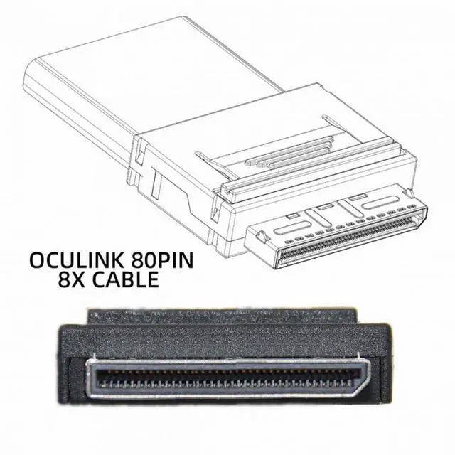 Alt view image 3 of 5 - OCuLink PCIe PCI-Express SFF-8611 8x 8-Lane to Dual SFF-8087 4x SSD Data Active Cable 50cm