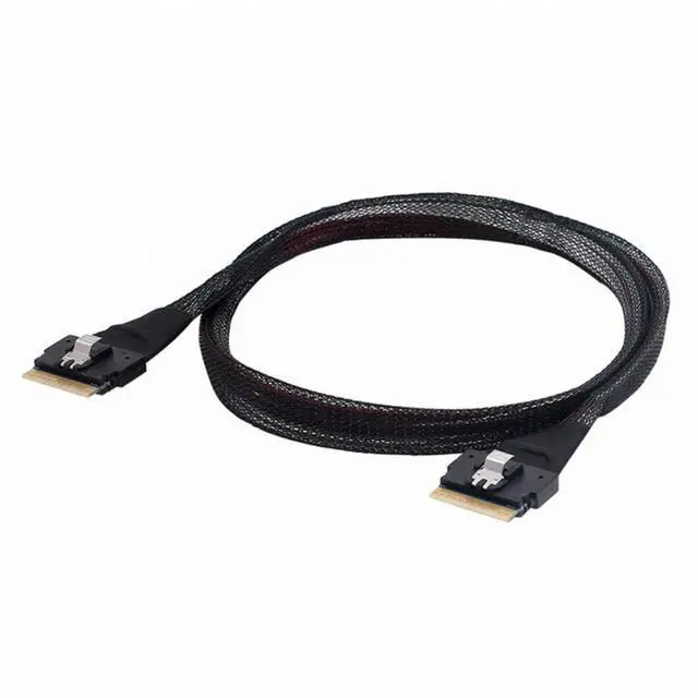 Main image of PCI-E Slimline SAS 4.0 SFF-8654 8i 74pin Host to SFF-8654 74Pin Slim SAS Target Cable 50cm
