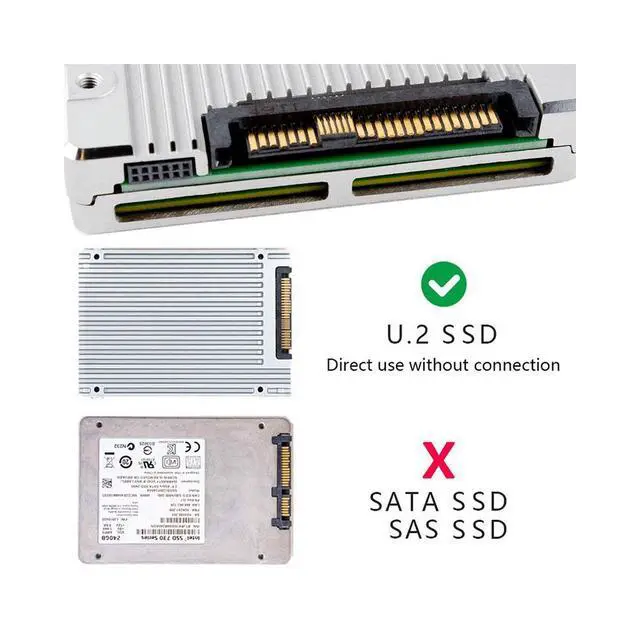 Alt view image 4 of 5 - U.2 U2 SFF-8639 to Slimline SFF-8654 4i NVME PCIe SSD Cable for Mainboard SSD 750 p3600 p3700 M.2