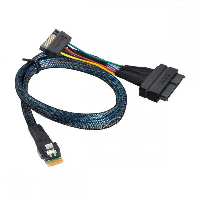 Main image of U.2 U2 SFF-8639 to Slimline SFF-8654 4i NVME PCIe SSD Cable for Mainboard SSD 750 p3600 p3700 M.2