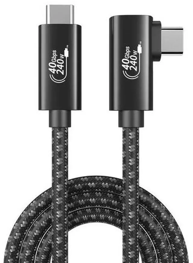 Main image of USB 4 Cable for Thunderbolt 4 Cable Right Angle 3.3FT and 90 Degree USB C Right Angle Cable