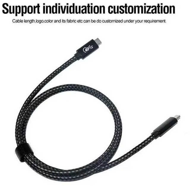 Alt view image 3 of 6 - Super Speed PD100W USB4.0 Gen3 Coaxial Cable Aluminum Alloy Fast Charging Cable 4K TV Video Support Compatible Printers 4K TV