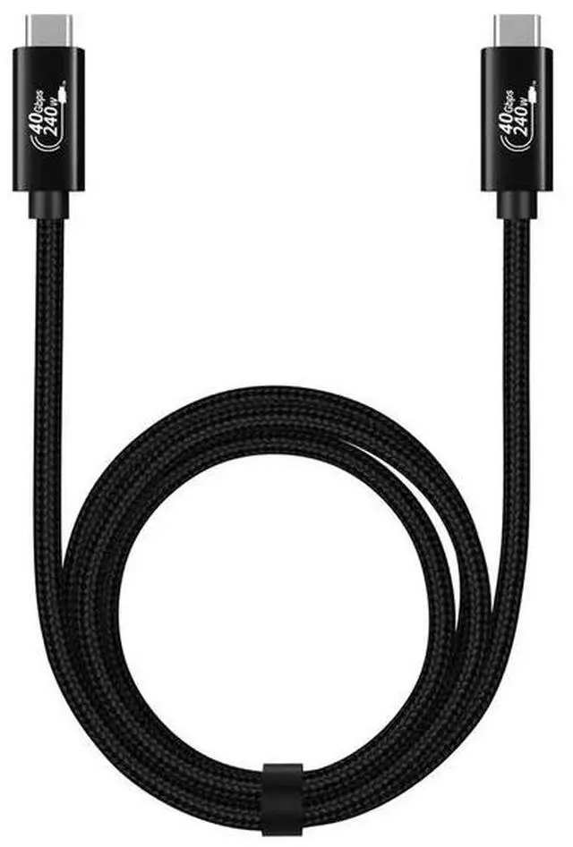 Main image of OEM/ODM Hot Sale USB-IF USB-C to USB-C USB4 Fast Charger 240w 40 Gbps, 8K Video for Apple iPhone 16/15, IPad,Tablets,Laptops, Black 1m