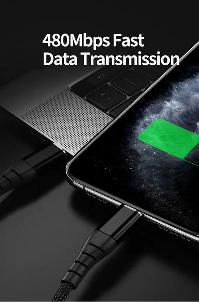 Alt view image 4 of 7 - PD30W 8Pin to Type C USB 3.0 Cable 2M Fast Charging MFi C94 for IOS Devices Shielded with Braid