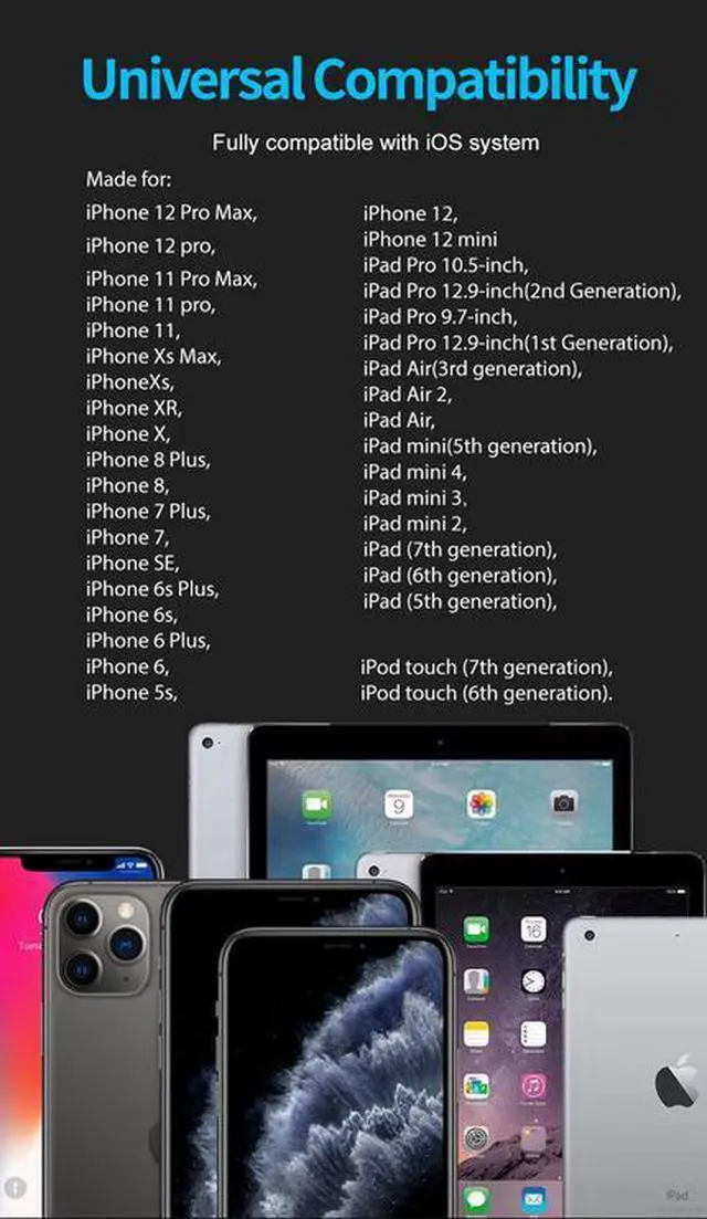 Alt view image 5 of 7 - PD30W 8Pin to Type C USB 3.0 Cable 2M Fast Charging MFi C94 for IOS Devices Shielded with Braid