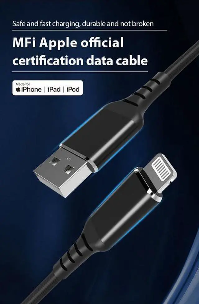 Alt view image 5 of 6 - MFi Certified USB A to L Cable 2.4A Fast Charging 480Mbps Data Transfer 18W Power OEM Custom Logo Support Factory Direct