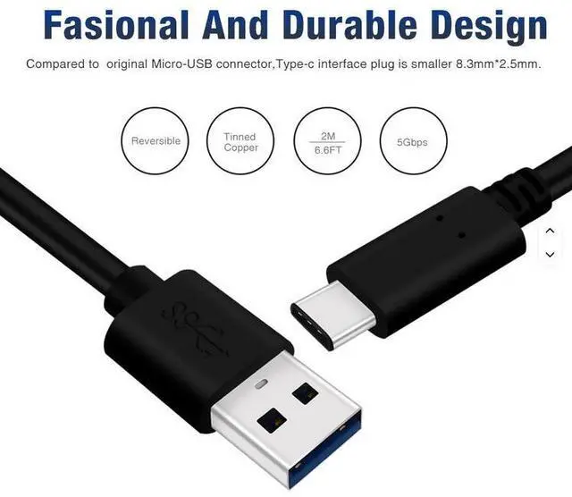 Alt view image 4 of 7 - TPE/PVC USB Phone Data Cable 0.3m/0.5m/1m/2m /3m USB Charger Cable Fast Charging Data Cable with C Port Black 0.2m