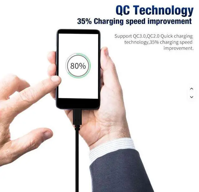 Alt view image 6 of 7 - TPE/PVC USB Phone Data Cable 0.3m/0.5m/1m/2m /3m USB Charger Cable Fast Charging Data Cable with C Port Black 0.2m