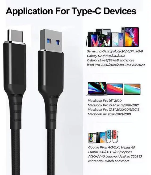 Alt view image 7 of 7 - TPE/PVC USB Phone Data Cable 0.3m/0.5m/1m/2m /3m USB Charger Cable Fast Charging Data Cable with C Port Black 0.2m