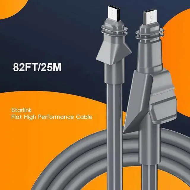 Alt view image 3 of 7 - Waterproof Gray Starlink Cable 82FT Replacement Cable for Starlink Standard Flat High Performance