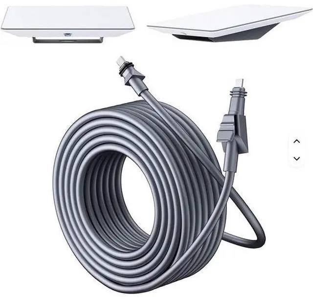 Alt view image 5 of 7 - Waterproof Gray Starlink Cable 82FT Replacement Cable for Starlink Standard Flat High Performance