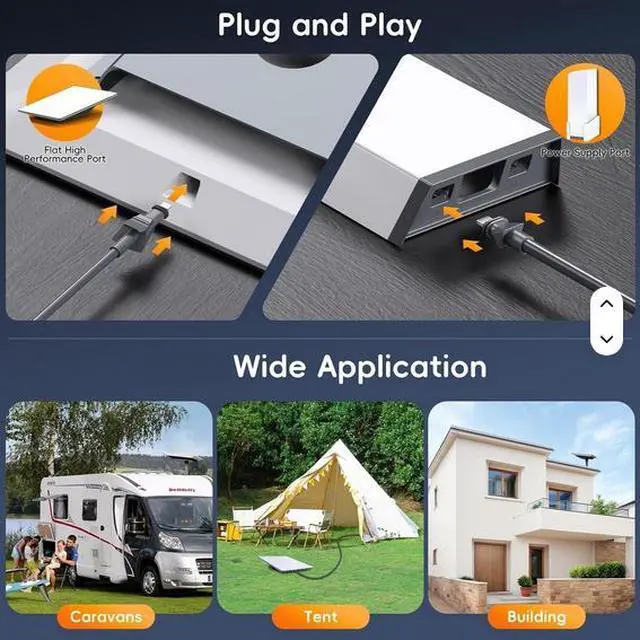Alt view image 6 of 7 - Waterproof Gray Starlink Cable 82FT Replacement Cable for Starlink Standard Flat High Performance