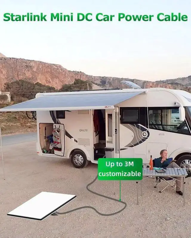 Alt view image 3 of 5 - For Starlink Mini DC to Car Charger Power Cable Waterproof DC Interface Starlink Mini Cable Starlink Satellite Internet Cable