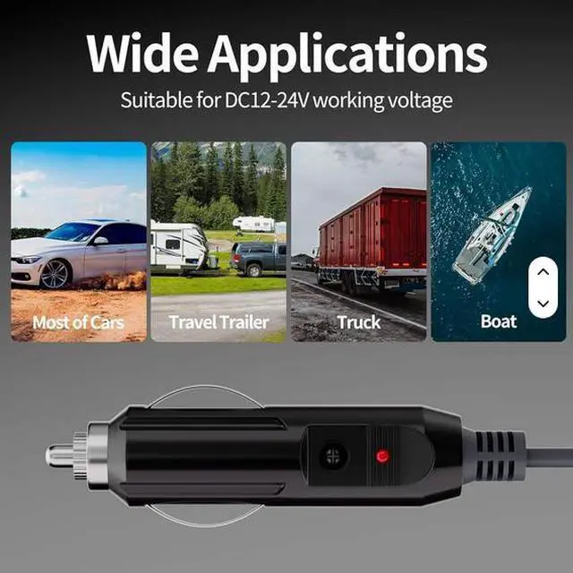 Alt view image 5 of 5 - Starlink Mini Cable Car Adapter 10FT/3M Waterproof Direct DC Power Cable 12V-24V Cigarette Lighter Plug Easy Play for Vehicle