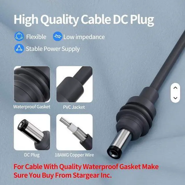 Alt view image 2 of 5 - Starlink Mini Cable Car Adapter 10FT/3M Waterproof Direct DC Power Cable 12V-24V Cigarette Lighter Plug Easy Play for Vehicle