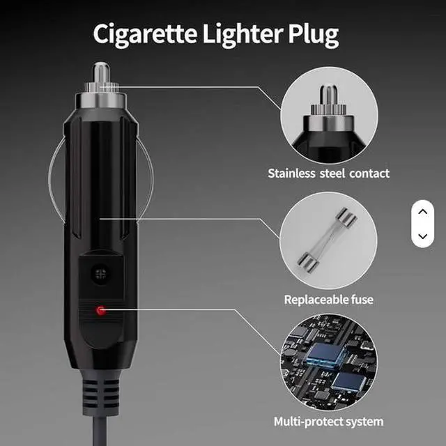 Alt view image 3 of 5 - Starlink Mini Cable Car Adapter 10FT/3M Waterproof Direct DC Power Cable 12V-24V Cigarette Lighter Plug Easy Play for Vehicle