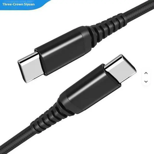 Alt view image 2 of 6 - Stock Double Head Type-C PD60W Fast Charge Line Aluminum Alloy Male Male Charging for Apple 15