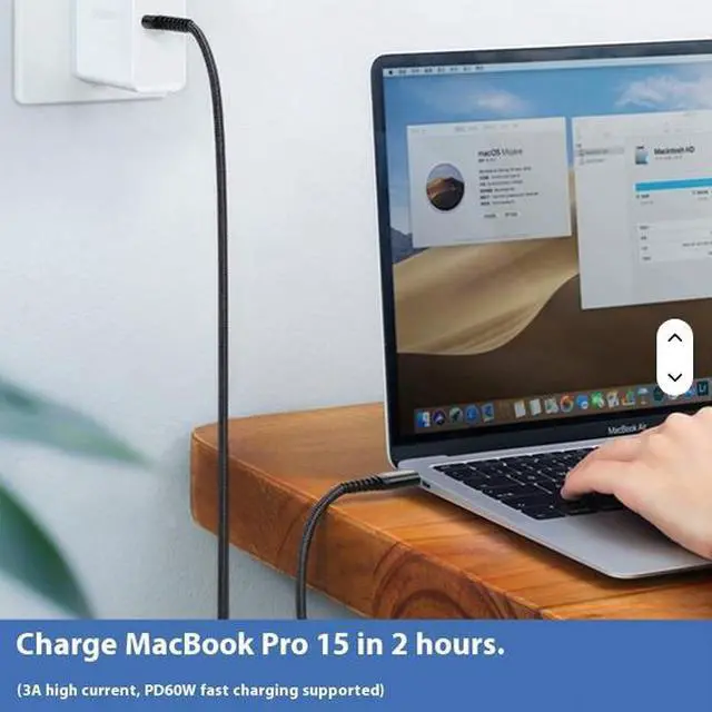 Alt view image 6 of 6 - Stock Double Head Type-C PD60W Fast Charge Line Aluminum Alloy Male Male Charging for Apple 15