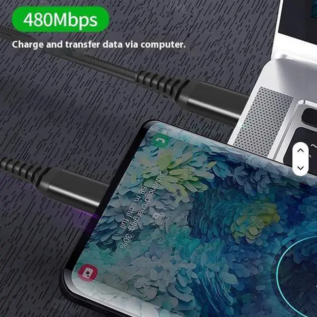 Alt view image 5 of 6 - Stock Double Head Type-C PD60W Fast Charge Line Aluminum Alloy Male Male Charging for Apple 15