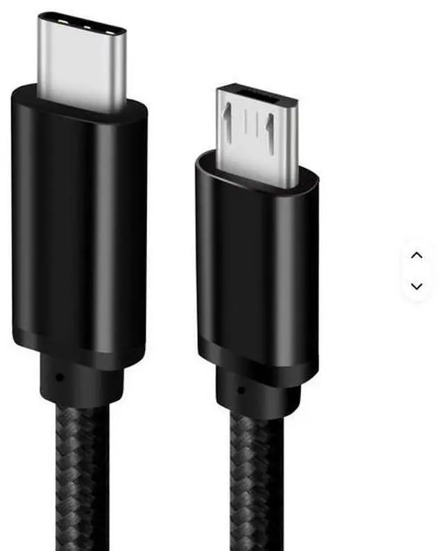 Main image of Type-C to Micro 2.4A Fast Charging OTG Adapter with PVC Jacket for Mobile Phones Computers Live Sound Card Headset Connection