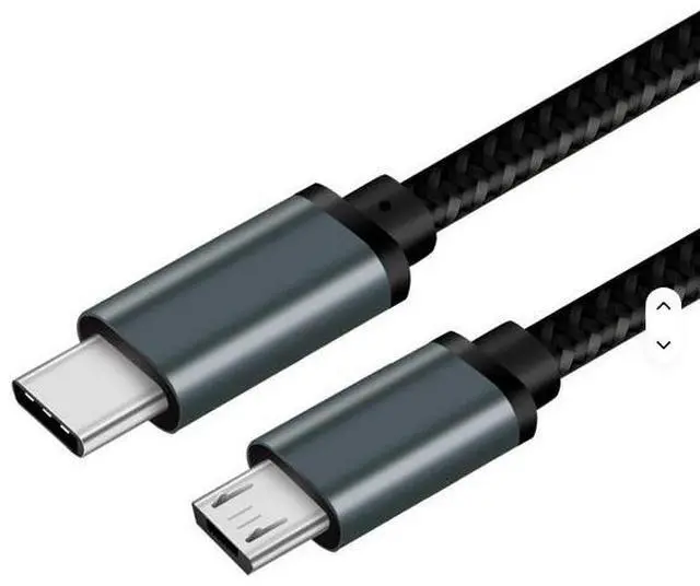 Alt view image 2 of 6 - Type-C Micro OTG Data Line for Android Mobile Phones Live Sound Card Computer Camera Connection PVC Braid Micro-B Included