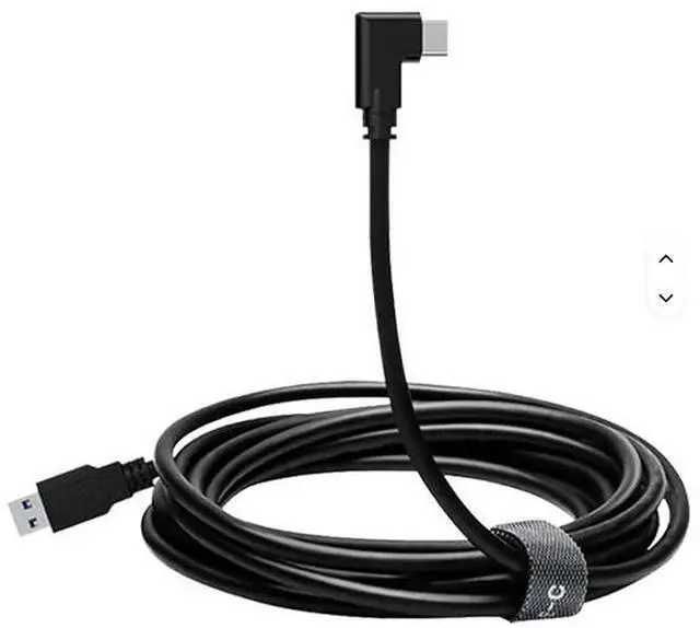 Main image of Quest3 Fast Charging VR Glasses 5m Streaming Line Data USB to Type-C Elbow PVC