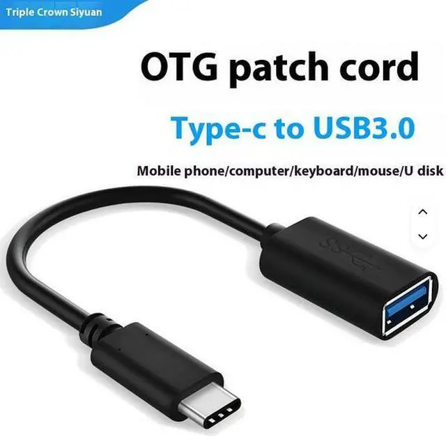 Alt view image 3 of 7 - Type c Revolution USB3.0 Female Adapter 5Gbps High-Speed OTG Data Line for Mobile Phone Computer Car 5A Fast Charging Braid