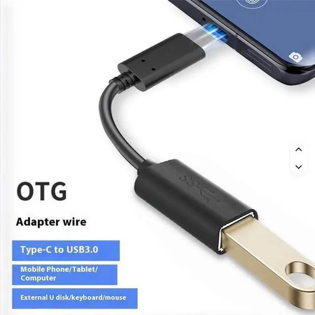 Alt view image 4 of 7 - Type c Revolution USB3.0 Female Adapter 5Gbps High-Speed OTG Data Line for Mobile Phone Computer Car 5A Fast Charging Braid