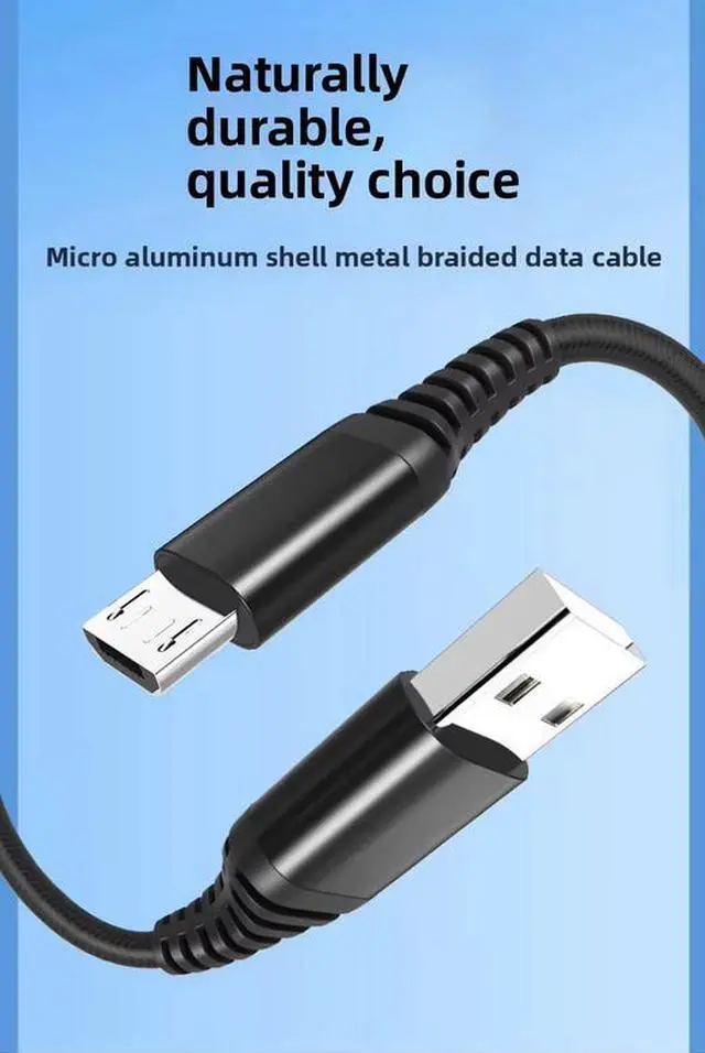 Alt view image 5 of 7 - Micro Usb Cable 480Mbps Data Transfer Cable 1m 2m Nylon Braid Micro Cable Usb for Charging