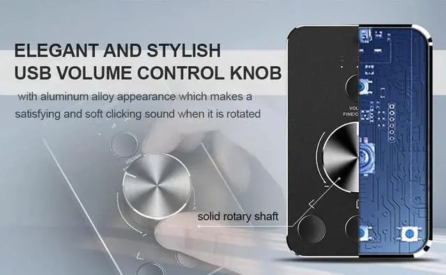 Alt view image 4 of 7 - Multimedia Controller Knob with Mic-Mute Function and Safe Volume Range Setting, USB C Port Audio Adjuster Volume Controller Compatible with Win 7/8/10/11 and Mac OS.