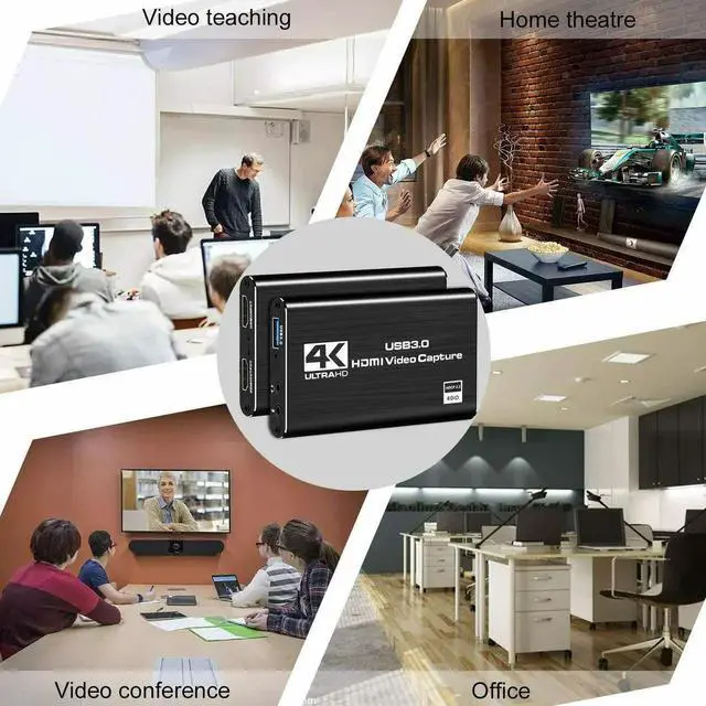 Alt view image 5 of 7 - 4K USB 3.0 Video Capture Card HDMI-compatible 1080P 60fps HD Video Recorder Grabber Gaming Streaming Live Broadcasting Teaching Support PS3/ PS4 /Xbox One/DSLR/Camcorders/Action Cam