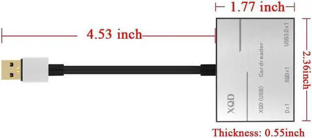 Alt view image 5 of 7 - SB 3.0 XQD Card Reader with Usb3.0 port, SD Card Reader, Support Sony G/M Series USB Mark XQD Card, Lexar 2933x/1400x USB Mark XQD Card,SD Card, Compatible with Windows/Mac OS System, Plug and Play