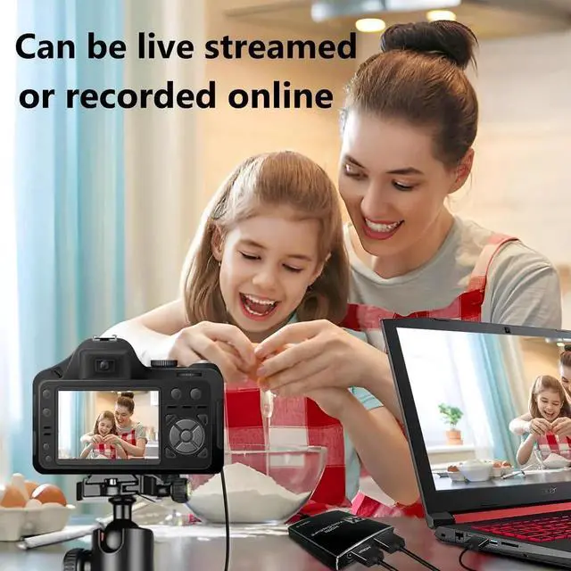 Alt view image 6 of 7 - USB3.0/Type-C HDMI Video Capture Card, 1080P 60FPS HD Game Capture Device Support 4K@60Hz HDMI Passthrough Work with Xbox PS4/5 Switch DSLR for OBS Twitch Live Streaming and Recording