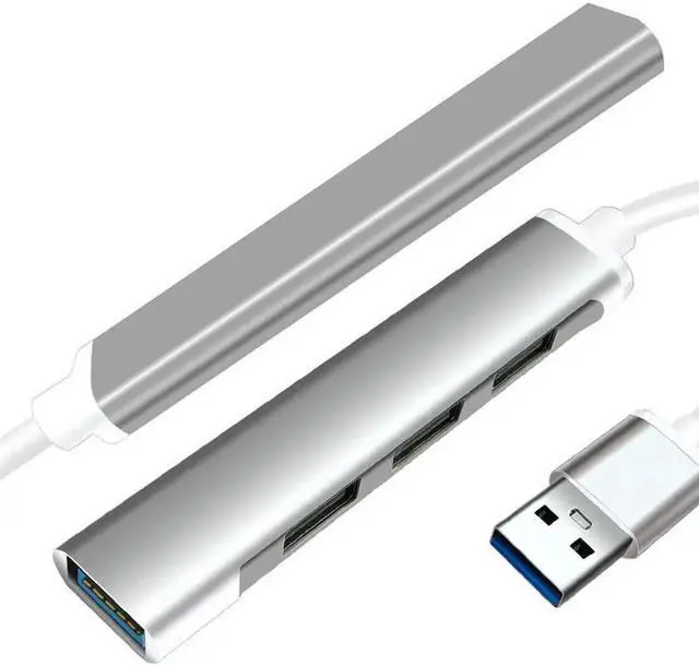 Main image of USB 3.0 Hub Super Speed Splitter,4 Ports USB3.0 Data Hub for Laptop, PC, Computer, Mobile HDD , and More-Gray