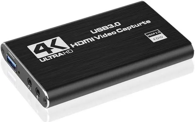 Video Capture Card 4K HDMI Device with HDMI Loop Out, Full HD 1080P 60FPS Game Capture Video Recorder for Live Streaming, Broadcasting or Video Conference,S3/PS4/Xbox One/DSLR/Camcorders