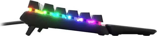 Alt view image 4 of 7 - SteelSeries Apex 7 TKL Compact Mechanical Gaming Keyboard OLED Smart Display USB Passthrough and Media Controls Linear and Quiet RGB Backlit (Red Switch)