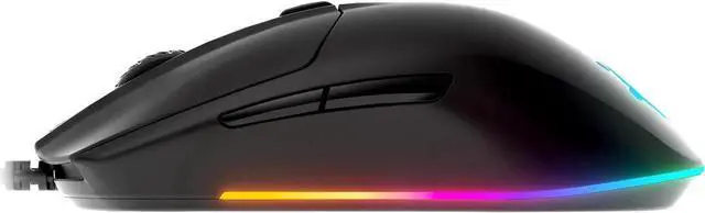 Alt view image 2 of 6 - SteelSeries Rival 3 Gaming Mouse - 8,500 CPI TrueMove Core Optical Sensor - 6 Programmable Buttons - Split Trigger Buttons - Brilliant Prism RGB Lighting, Ergonomic, Black