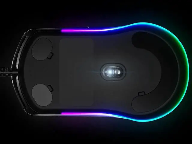 Alt view image 5 of 6 - SteelSeries Rival 3 Gaming Mouse - 8,500 CPI TrueMove Core Optical Sensor - 6 Programmable Buttons - Split Trigger Buttons - Brilliant Prism RGB Lighting, Ergonomic, Black