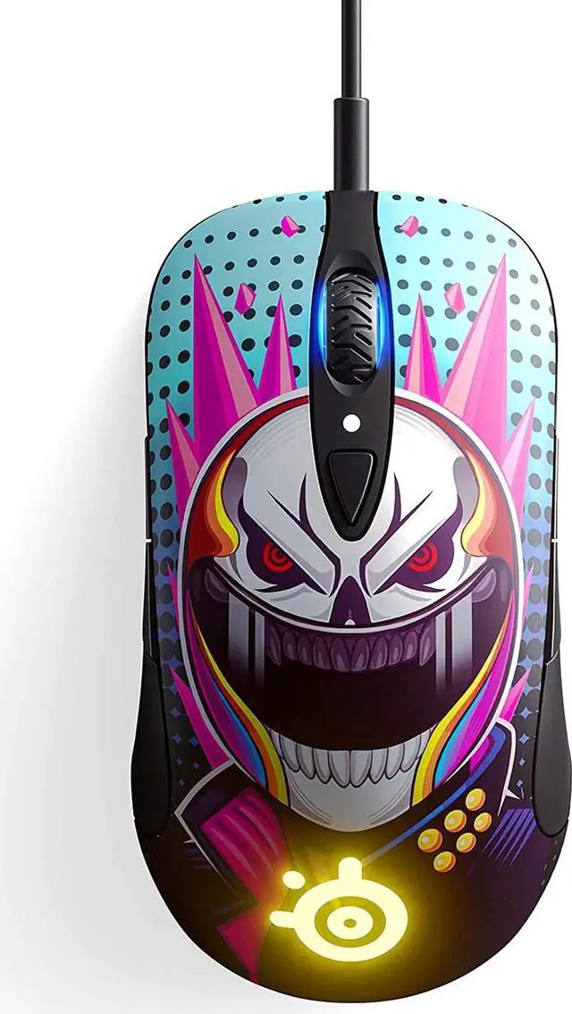 Alt view image 5 of 7 - SteelSeries Sensei Ten Neon Rider Limitted Edition Gaming Mouse 18,000 CPI TrueMove Pro Optical Sensor Ambidextrous Design 8 Programmable Buttons 60M Click Mechanical Switches RGB Lighting
