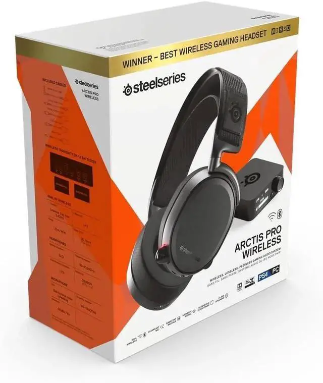 Alt view image 5 of 5 - SteelSeries Arctis Pro Wireless - Gaming Headset - Hi-Res Speaker Drivers - Dual Wireless (2.4G & Bluetooth) - Dual Battery System