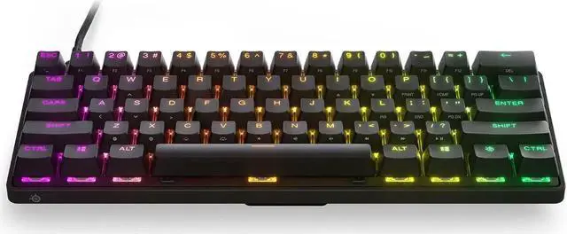 Main image of SteelSeries Apex Pro Mini HyperMagnetic Gaming Keyboard Adjustable Actuation Switches, Compact 60% Form Factor, RGB, PBT Keycaps, USB-C?