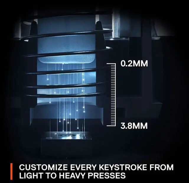 Alt view image 3 of 7 - SteelSeries Apex Pro Mini HyperMagnetic Gaming Keyboard Adjustable Actuation Switches, Compact 60% Form Factor, RGB, PBT Keycaps, USB-C?